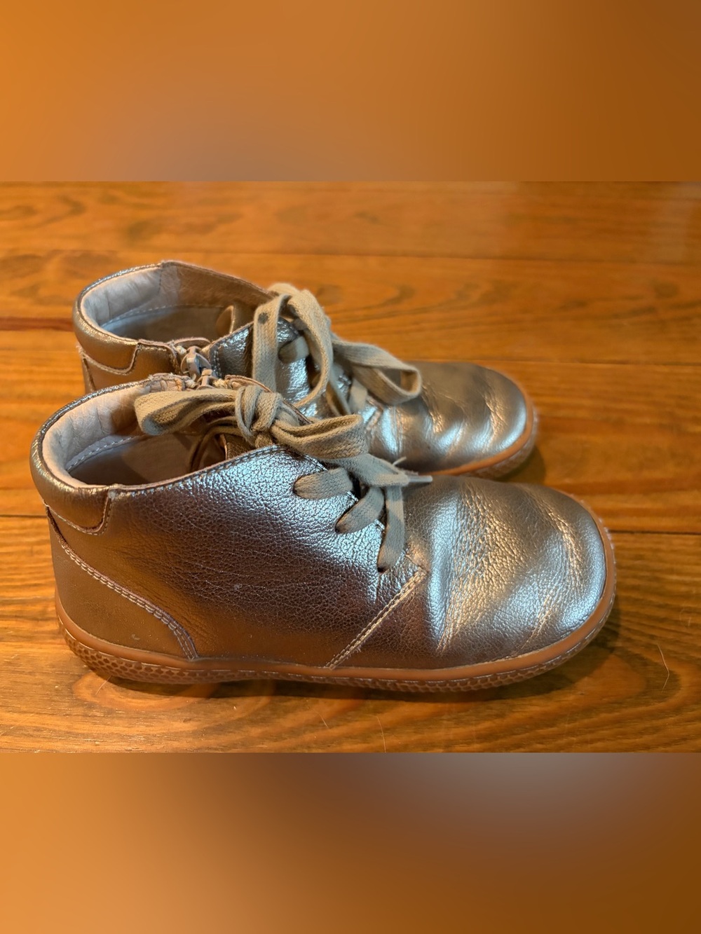 Livie & Luca Metallic Gold Lace-Up Kids Shoes